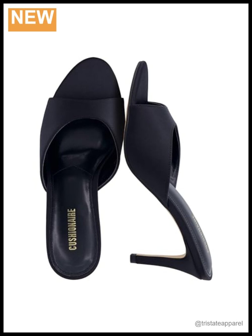 CUSHIONAIRE Elle Womens Heeled Sandal Open Toe Memory Foam Mule Kitten Heel